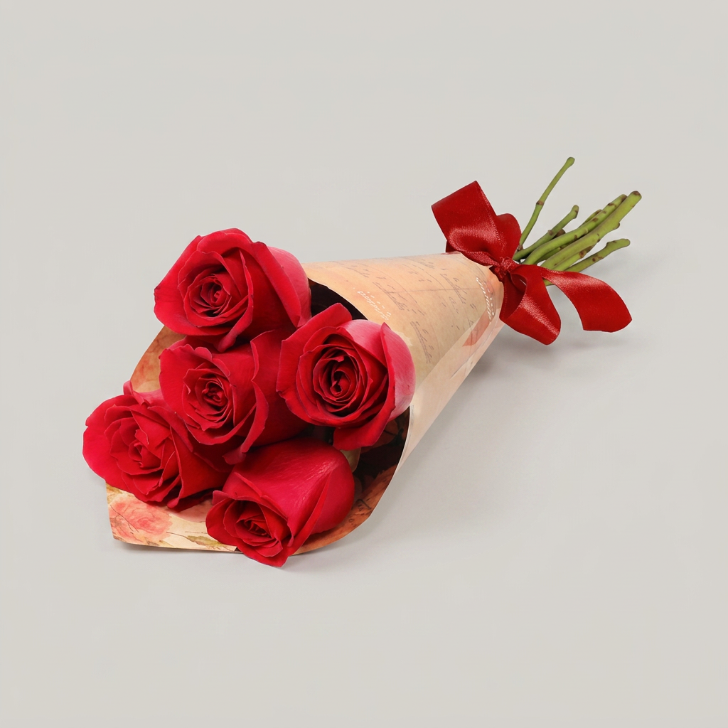 Buquê Partitura de Rosas Nacionais Vermelho